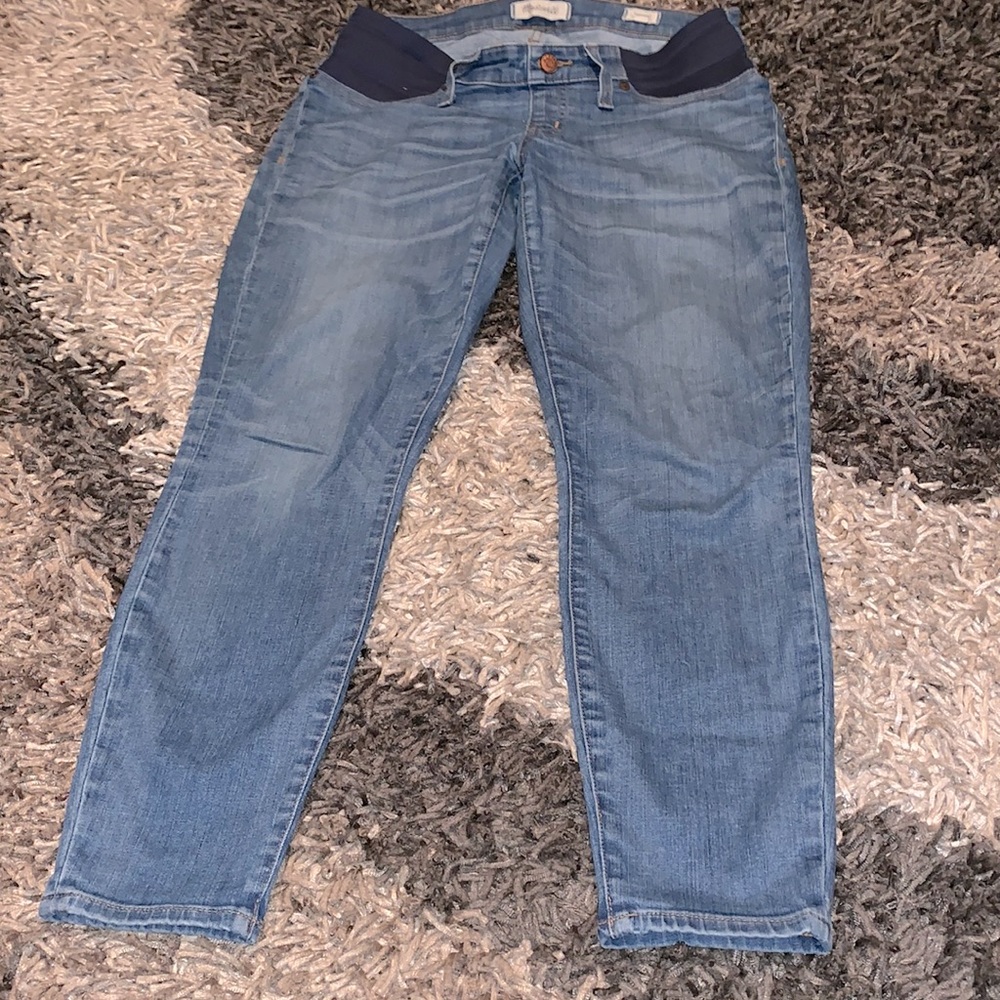 Madewell maternity skinny crop size 30